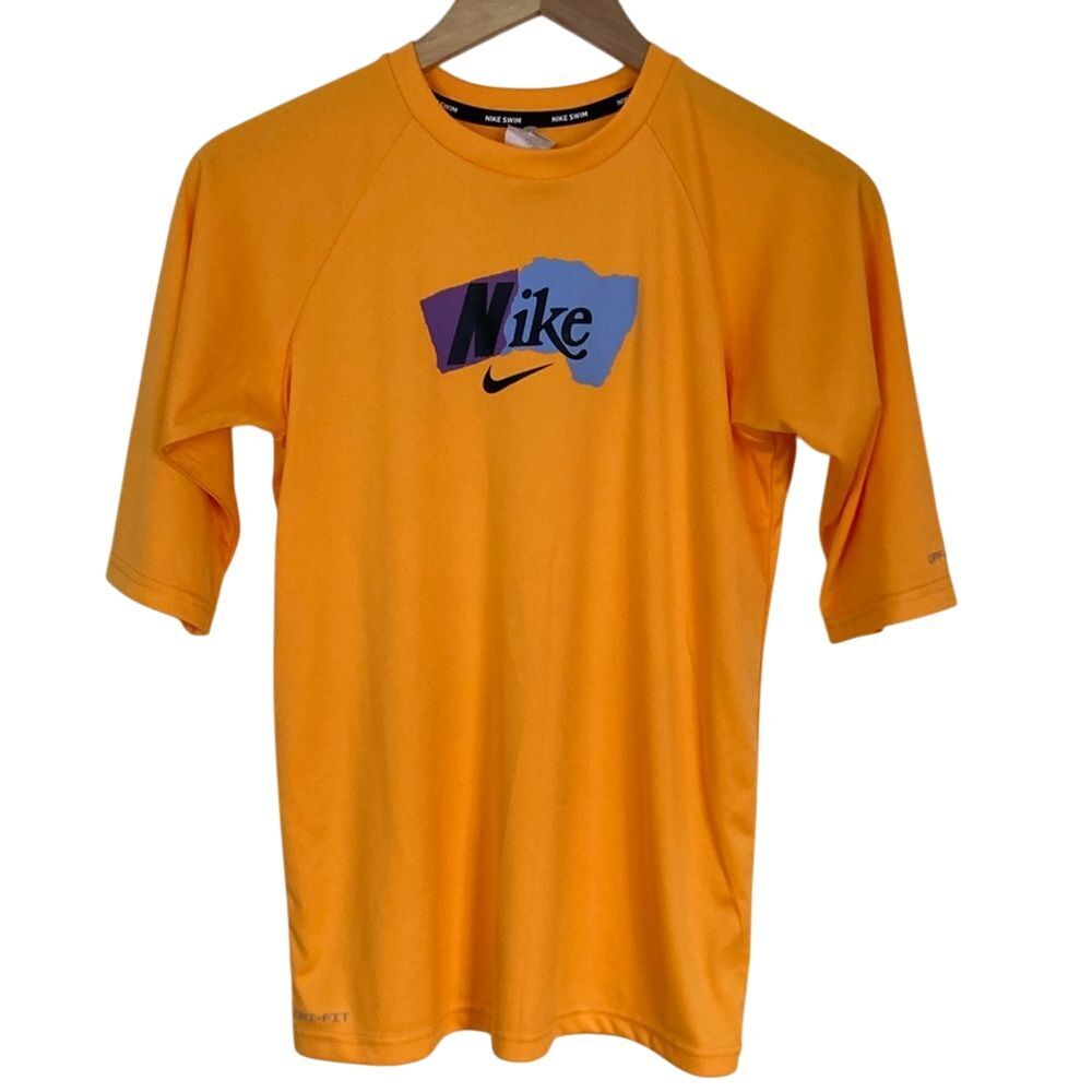 Nike Swim Shirt Dri-Fit Pullover Youth Size XL Merigold Logo UPF 40+